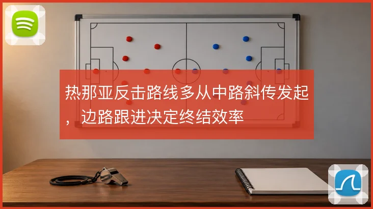热那亚反击路线多从中路斜传发起,边路跟进决定终结效率